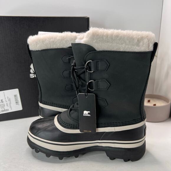 Sorel Caribou WP Waterproof Boots Black Stone NL1005-011 Women 8 NWB - Picture 7 of 10